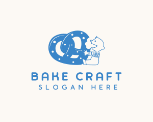 Pretzel Pastry Baking logo design