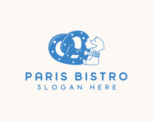 Pretzel Pastry Baking logo design