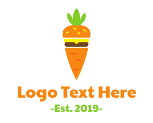 Burger - Carrot Vegetable Burger logo design