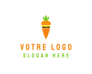 Carrot Vegetable Burger Logo