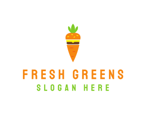 Vegetable - Carrot Vegetable Burger logo design