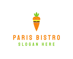 Carrot Vegetable Burger logo design