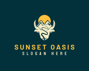 Wild Sun Bison logo design