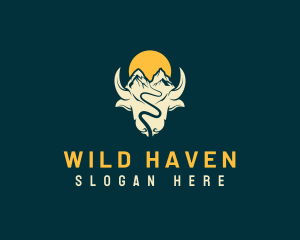 Wild Sun Bison logo design