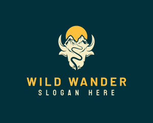 Wild Sun Bison logo design