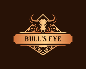 Bull Ranch Horn logo design