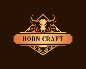 Bull Ranch Horn logo design