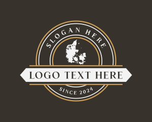 Map - Denmark Land Map logo design