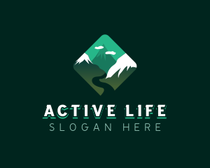 Alpine Mountain Peak Logo