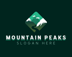 Alpine Mountain Peak logo design