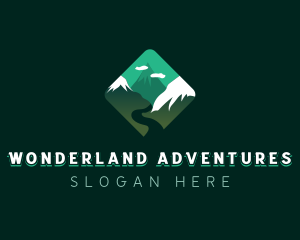 Alpine Mountain Peak logo design