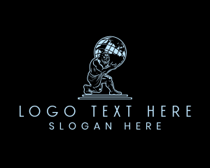 Titan - Atlas Globe Titan logo design