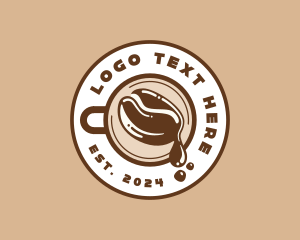 Coffee Bean Drip Cafe logo design