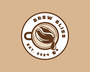 Coffee Bean Drip Cafe logo design