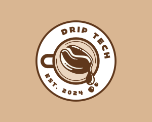 Coffee Bean Drip Cafe logo design