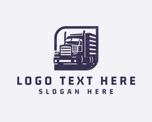 Transportation - Haulage Shipping Truck logo design