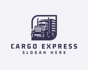 Haulage Shipping Truck logo design