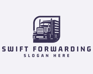 Haulage Shipping Truck logo design