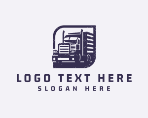 Moving Company - Haulage Shipping Truck logo design