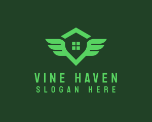 Winged Green House logo design