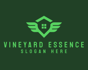 Winged Green House logo design