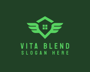 Winged Green House logo design