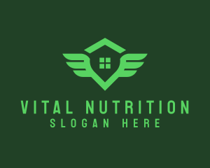 Winged Green House logo design