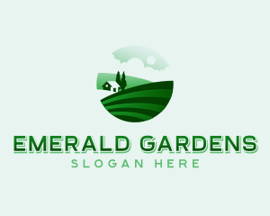 Lawn Field Landscaper logo design