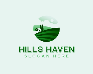 Lawn Field Landscaper logo design