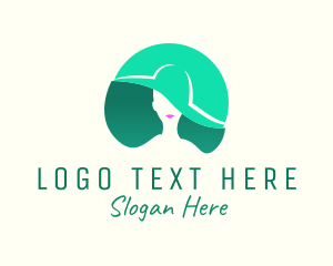 Woman - Stylish Woman Hat logo design