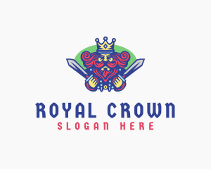 King - Barbaric Royal King logo design