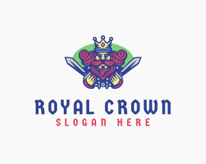 Royal - Barbaric Royal King logo design