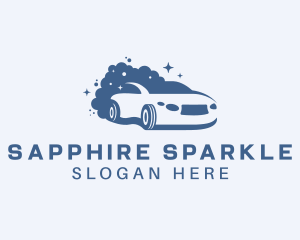 Car Sparkle Bubbles logo design