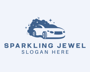 Car Sparkle Bubbles logo design