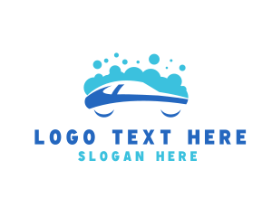 Car Cleaning Bubbles logo design