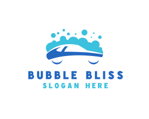 Car Cleaning Bubbles logo design