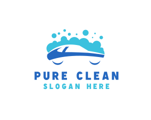 Car Cleaning Bubbles logo design