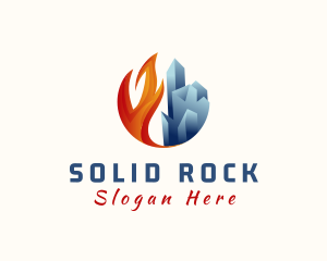 Stone - Ice Stone Fire logo design