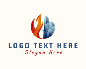 Stalagmite - Ice Stone Fire logo design
