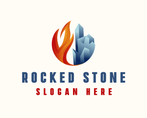 Ice Stone Fire logo design