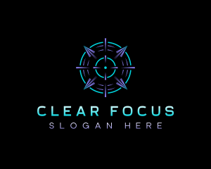 Focus - Crosshair Target Reticle logo design