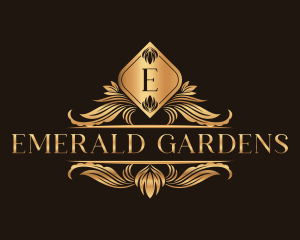 Floral Garden Crest logo design