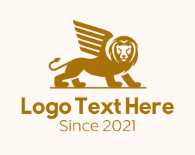 Hybrid - Winged Angry Lion logo design