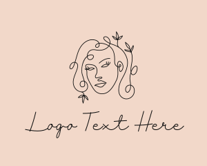 Hair Stylist - Beauty Flower Woman logo design