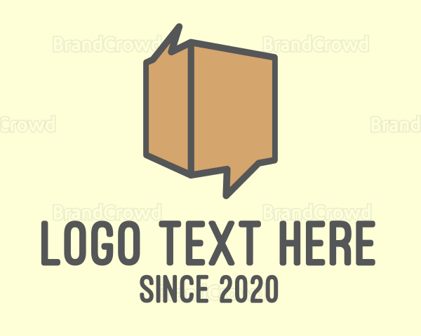 Brown Chat Box Logo