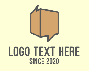 Carton - Brown Chat Box logo design