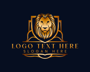 Elegant - Premium Lion Shield logo design