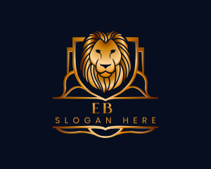 Premium Lion Shield Logo