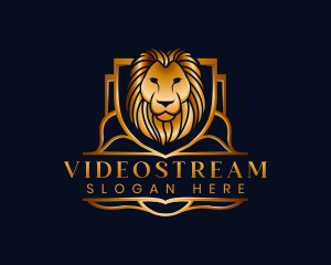 Premium Lion Shield Logo