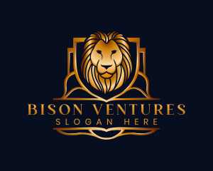 Premium Lion Shield logo design